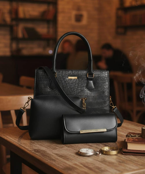 3Pc Set Ladies Bag Set – Elegant Designer Handbag Collection | Lumiere By AJ
