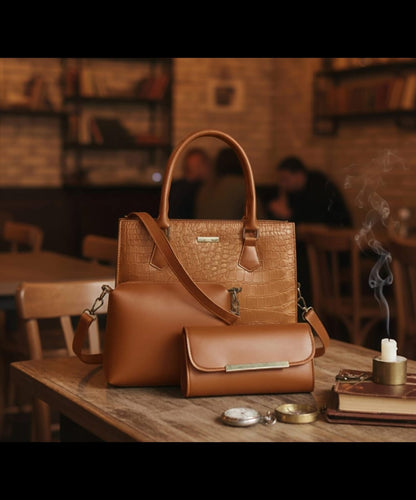 3Pc Set Ladies Bag Set – Elegant Designer Handbag Collection | Lumiere By AJ