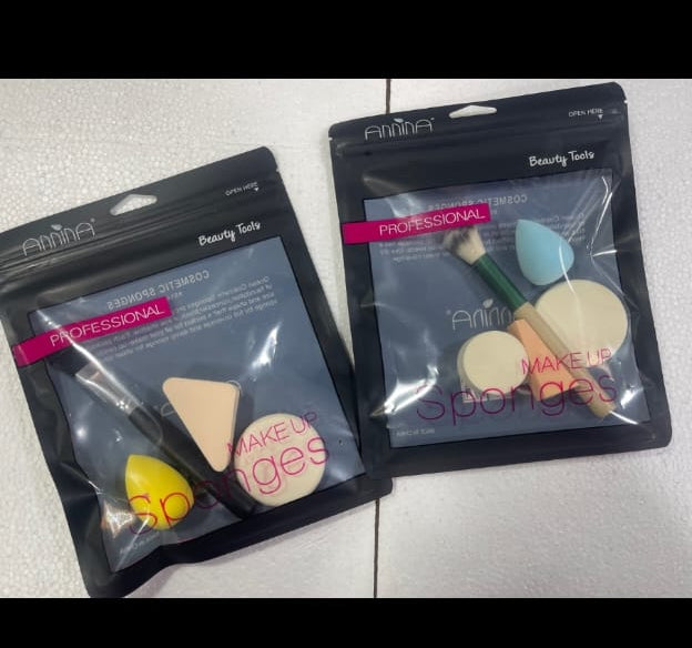 Makeup Puff + Brush Pack – Soft Beauty Blending Set